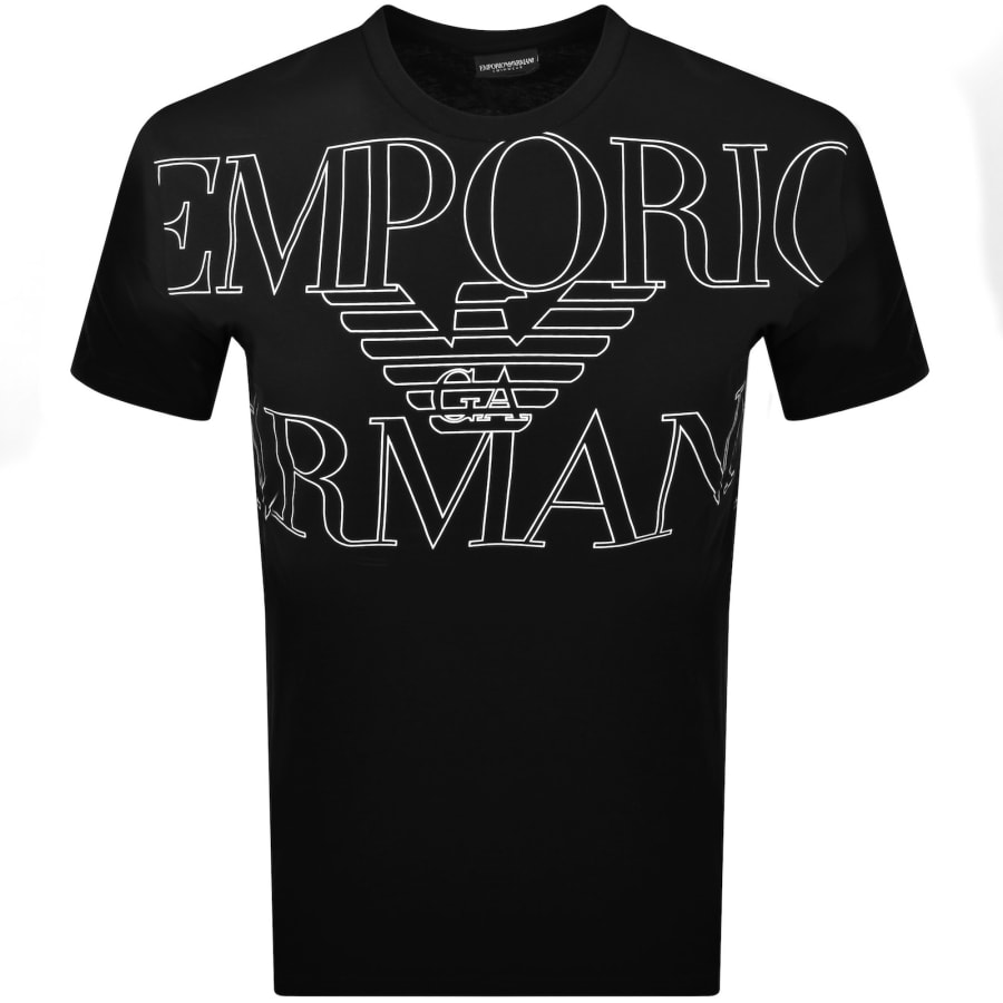 Emporio Armani Short Sleeve Logo T Shirt Black | Mainline